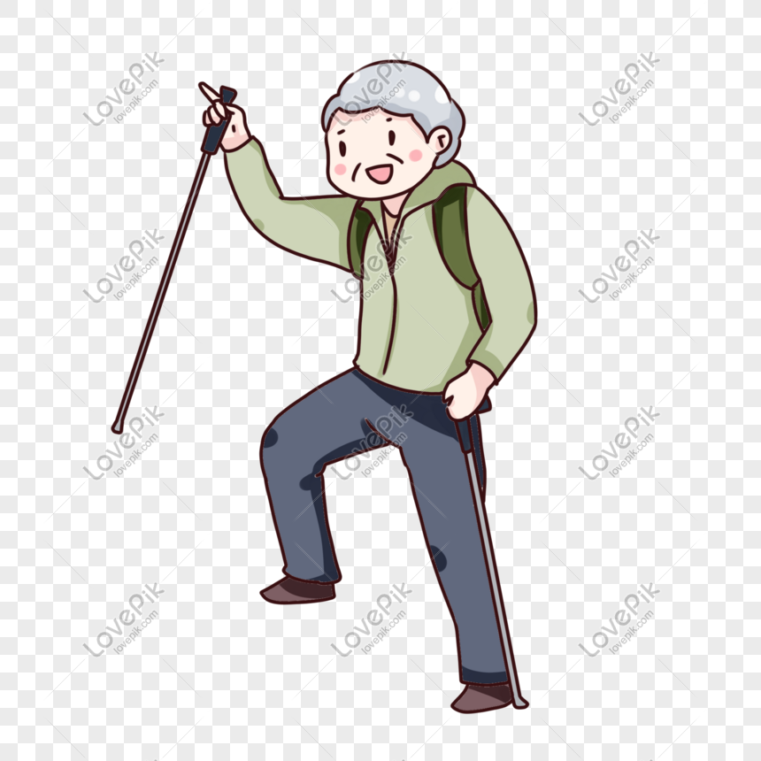 Hand Drawn Cartoon Old Man Climbing Mountain PNG Transparent Background And  Clipart Image For Free Download - Lovepik | 611351130