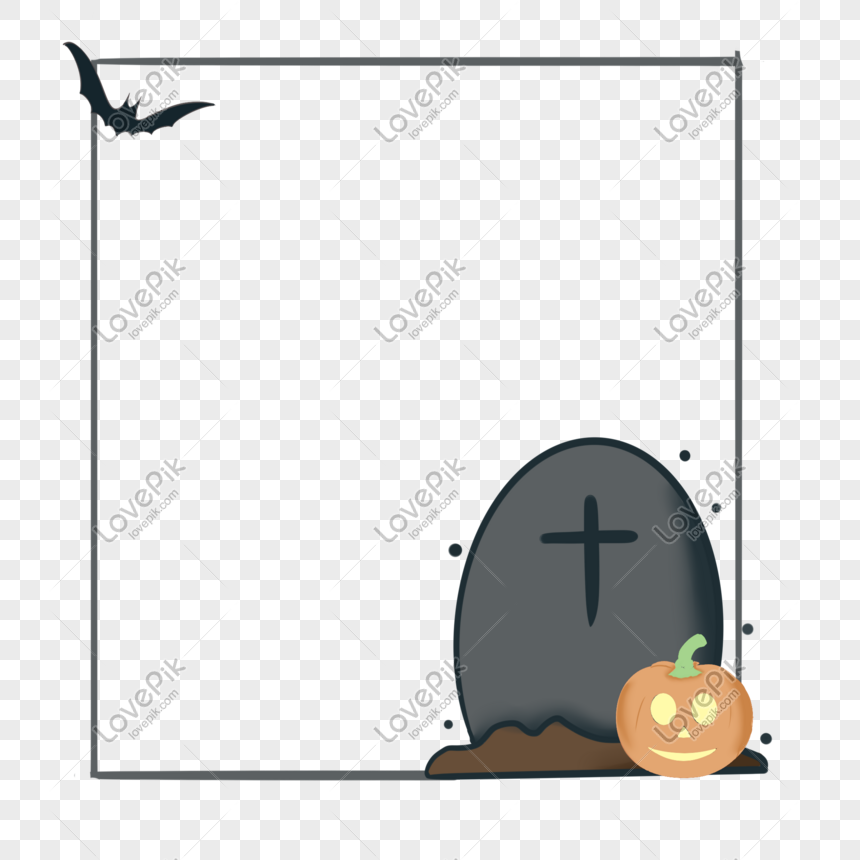 Halloween Makam Kubur Tangan Yang Ditarik Sempadan Ilustrasi