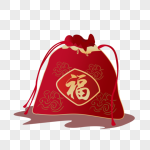 Hand Painted Red Blessing Bag PNG Images With Transparent Background ...