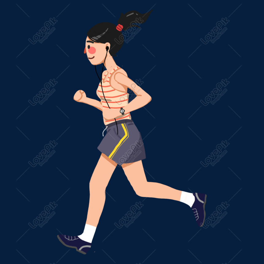 Saludable Deporte Fitness Corriendo Dibujos Animados Dibujados A PNG  Imágenes Gratis - Lovepik