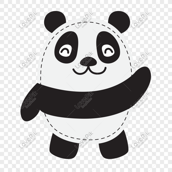 Ilustrasi Rencana Lantai Kartun Panda Lucu Gambar Unduh