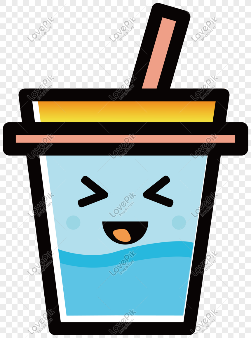 Gelas Air Animasi - Vektor Cawan Minuman Kartun Gambar Unduh Gratis