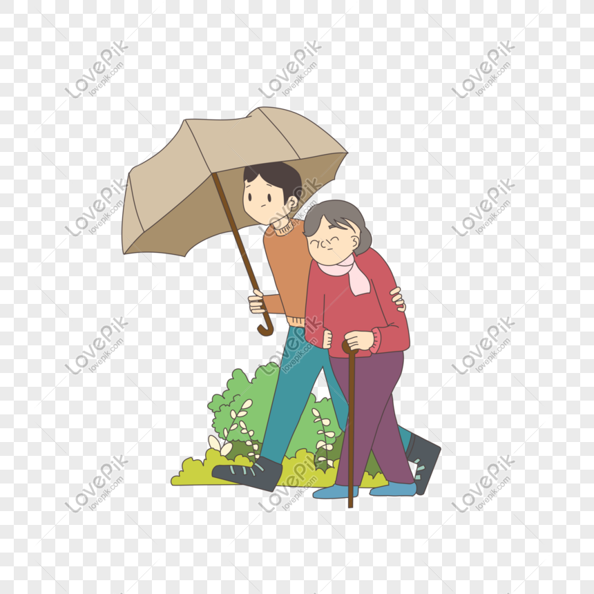 Chinese Temperament Cold Dew Boy And Old Man Cartoon Illustratio PNG ...