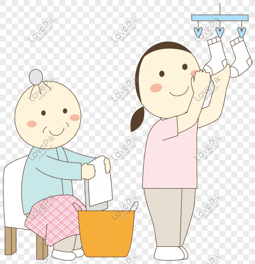 Nursing Old Man Cartoon Washing Clothes Vector PNG Picture And Clipart  Image For Free Download - Lovepik | 611368885