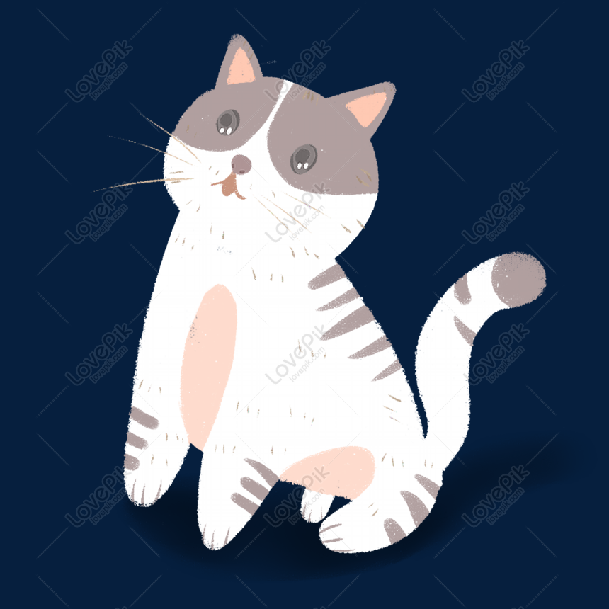 Hình ảnh Vẽ Tay Hoạt Hình Con Mèo Nhỏ Dễ Thương PNG Miễn Phí Tải ...