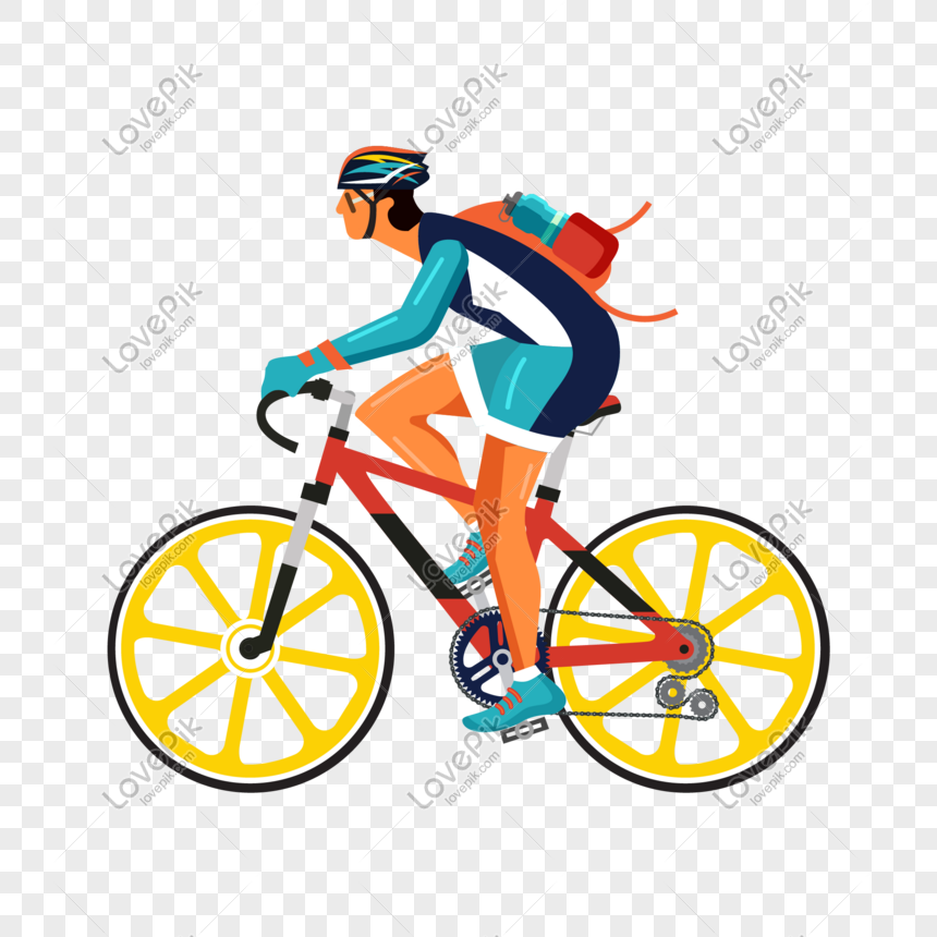 Vector Cartoon Bicycle Rider Styling PNG Free Download And Clipart Image  For Free Download - Lovepik | 611377803