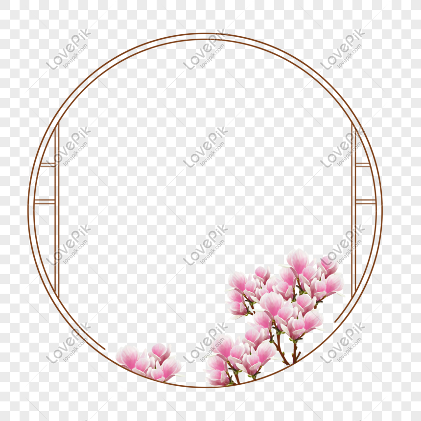 Flor De Magnolia Frontera Vintage Antiguos Arbustos Flores Rosa PNG  Imágenes Gratis - Lovepik