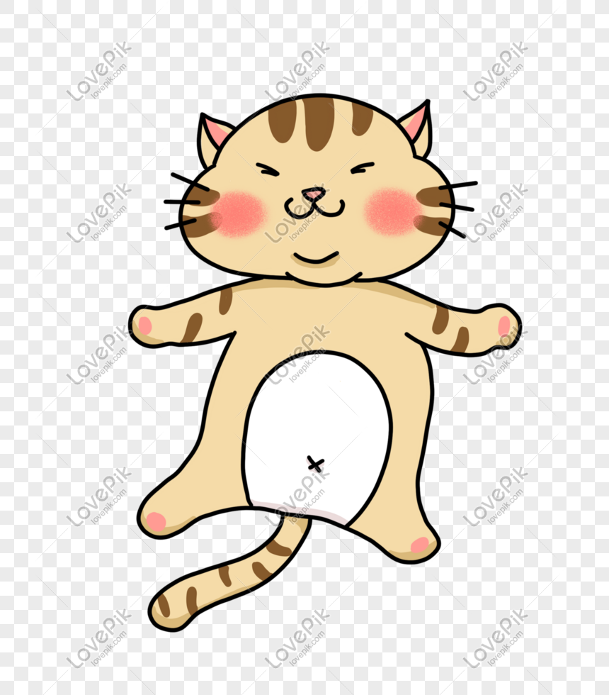 Unduhan Kucing Imut Digambar Tangan PNG Grafik Gambar Unduh Gratis Lovepik