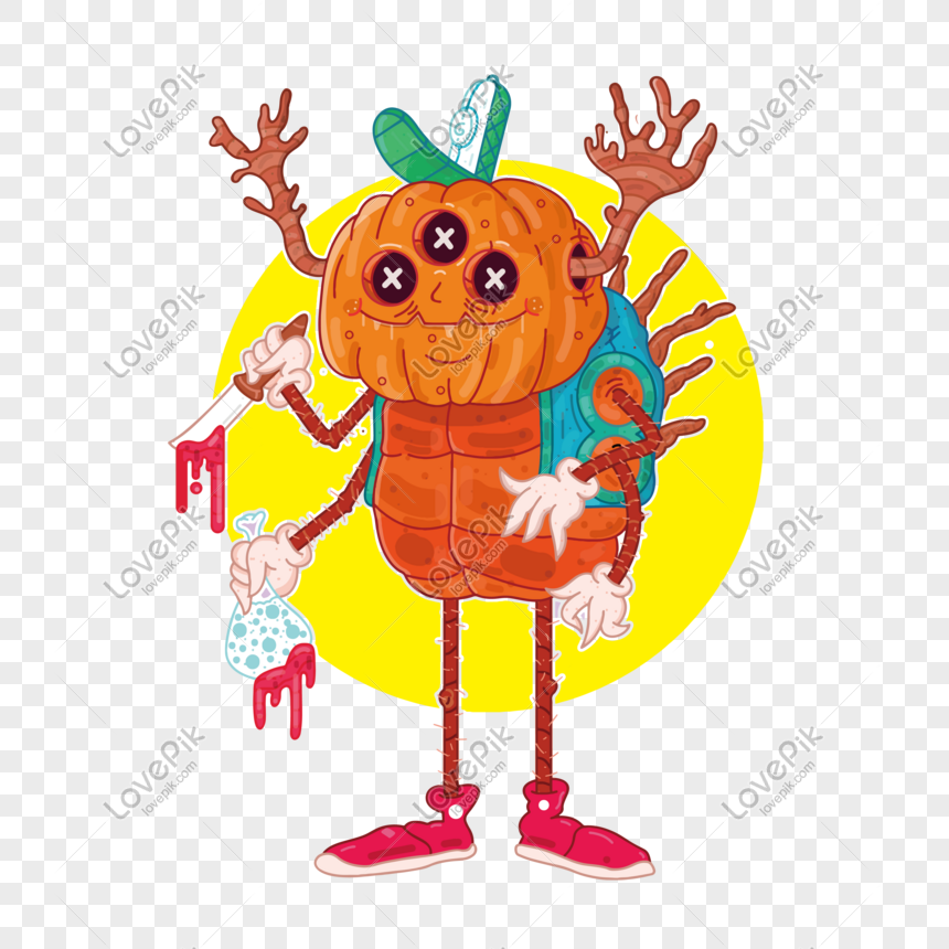 Halloween Orange Cartoon Evil Pumpkin Cartoon Character Image Png Image Picture Free Download Lovepik Com