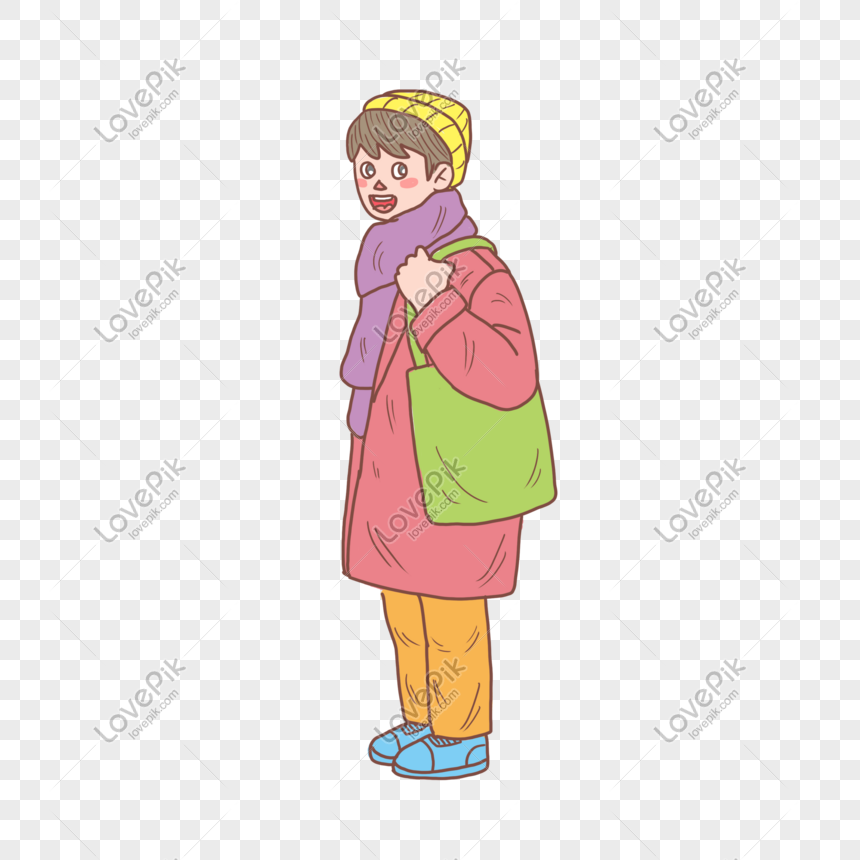 Winter Winter Boy Cartoon Hand Drawn Free PNG And Clipart Image For ...