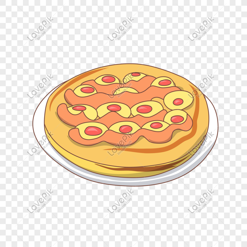 Hand Drawn Delicious Pizza Pie PNG Transparent Background And ...