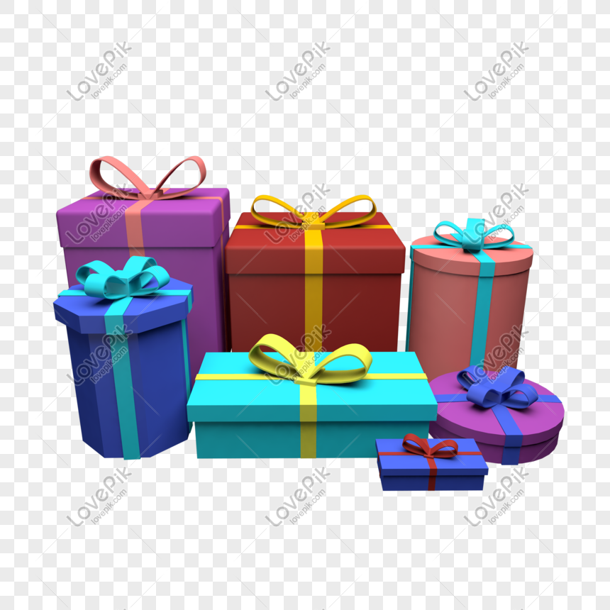 C4d Festive Color Gift Box, 3d, Christmas, Stereo PNG Picture And ...