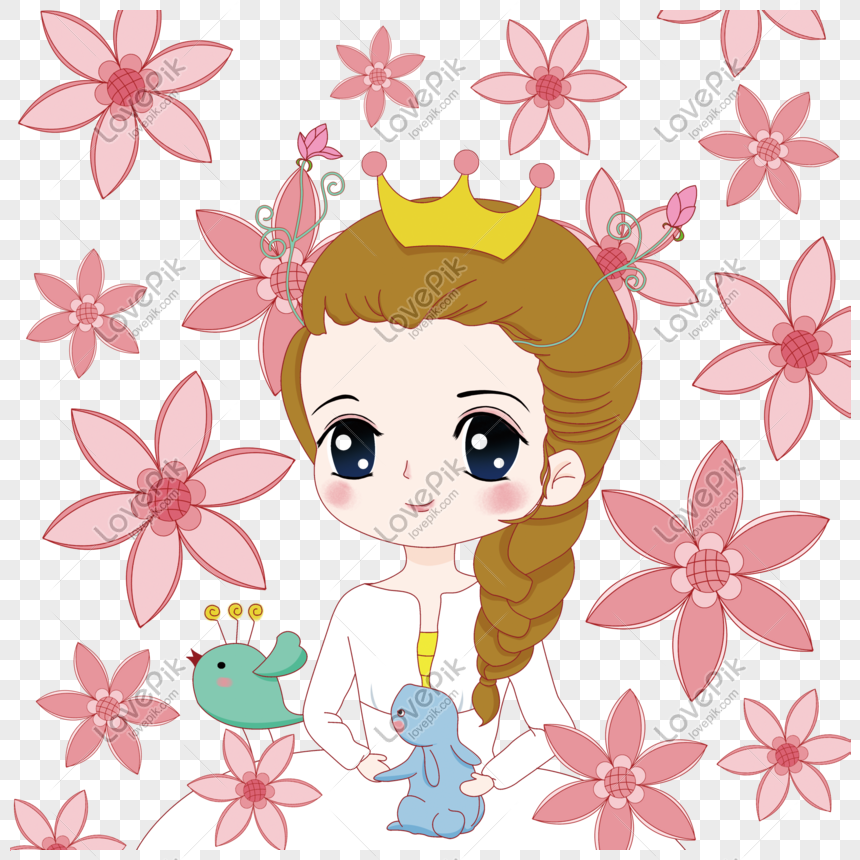 Anime beautiful girl cartoon girl cartoon little princess cute g, Little princess, cartoon, manga png transparent background