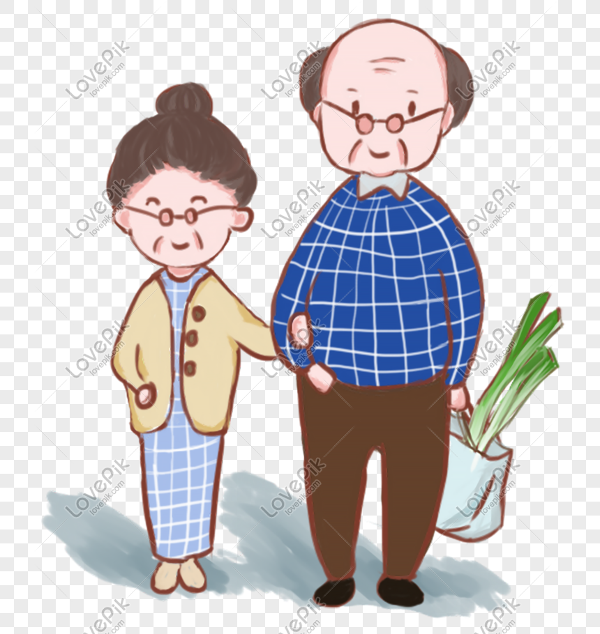 Old Grandfather Grandmother Happy Life Together Grocery Shopping PNG  Transparent Background And Clipart Image For Free Download - Lovepik |  611398160
