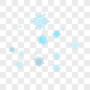 Beautiful blue snowflake decoration png