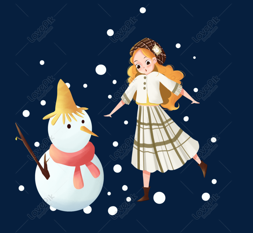冬の雪だるまかわいい女の子png無料バックル素材イメージ グラフィックス Id Prf画像フォーマットpsd Jp Lovepik Com