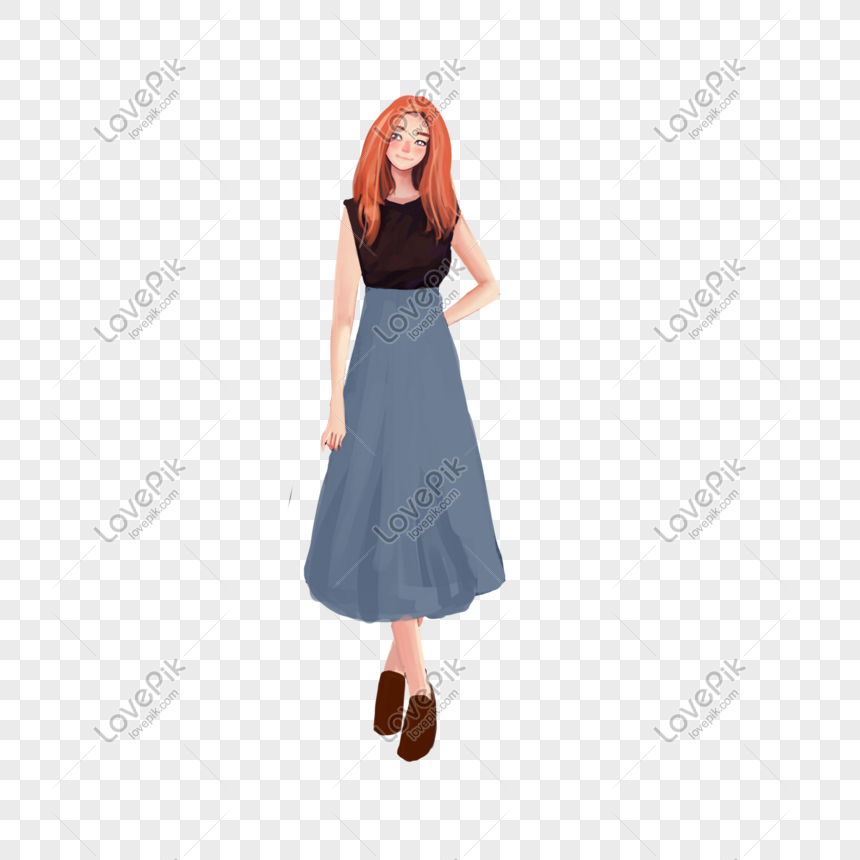 Red Hair Red Hair Fashion Girl Png PNG Image Free Download And Clipart ...