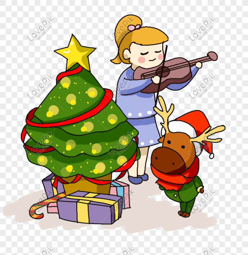 Christmas holiday festival gift present cartoon illustration thr, Christmas, christmas, holiday png image