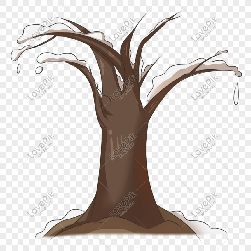 tree covered in snow clipart free