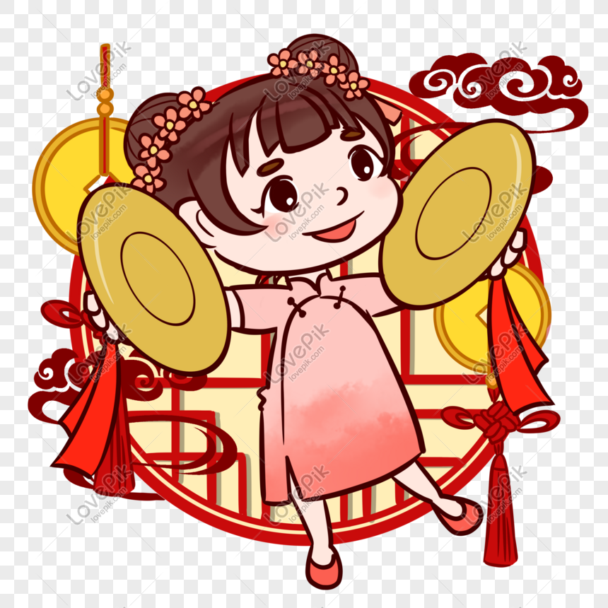 Gongos Fuwa Tambor Personagem De Desenho Animado Pintado à Mão P PNG Imagens  Gratuitas Para Download - Lovepik