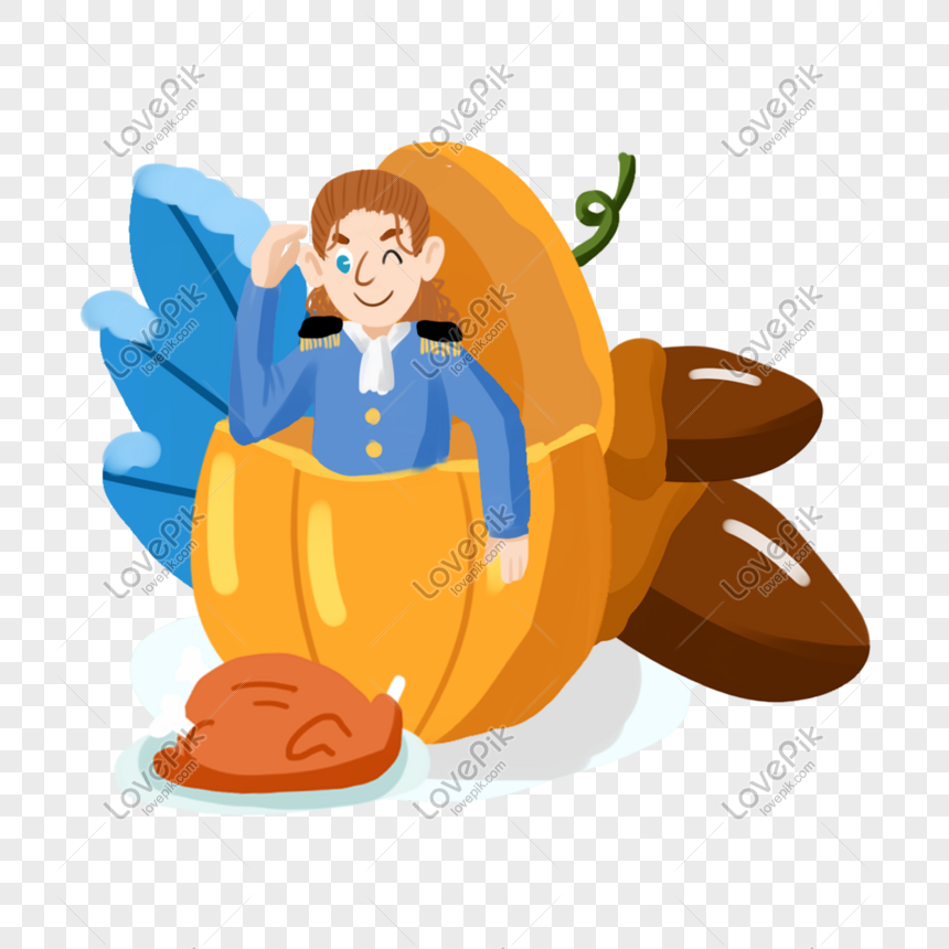 Thanksgiving Day Hand Drawn Cartoon Character Png Material PNG ...