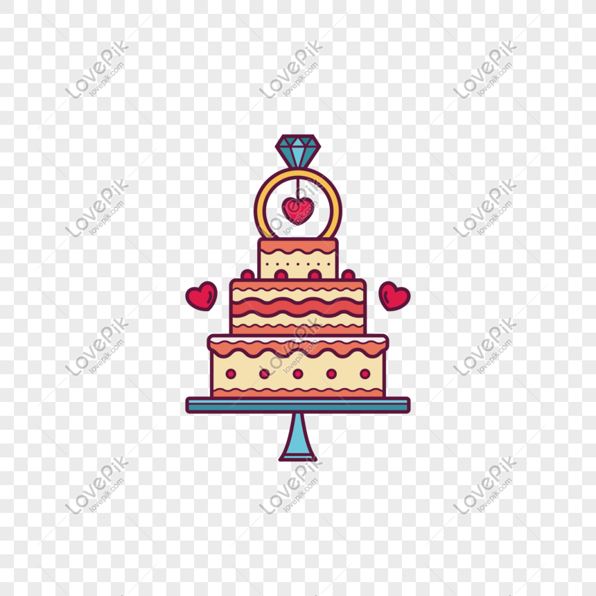Cute Strawberry Birthday Cake Vector PNG Image And Clipart Image ...