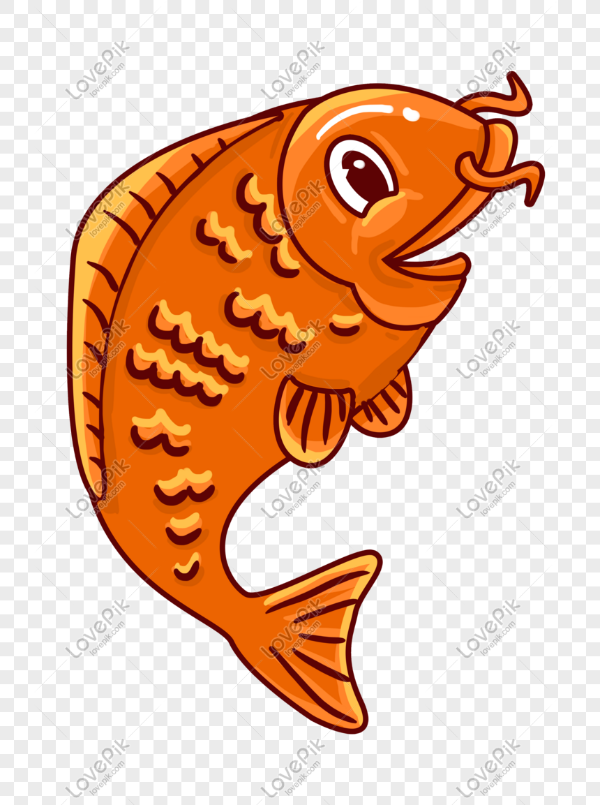 Cartoon Koi Fish Hand Drawn PNG Free Download And Clipart Image For Free  Download - Lovepik | 611428643