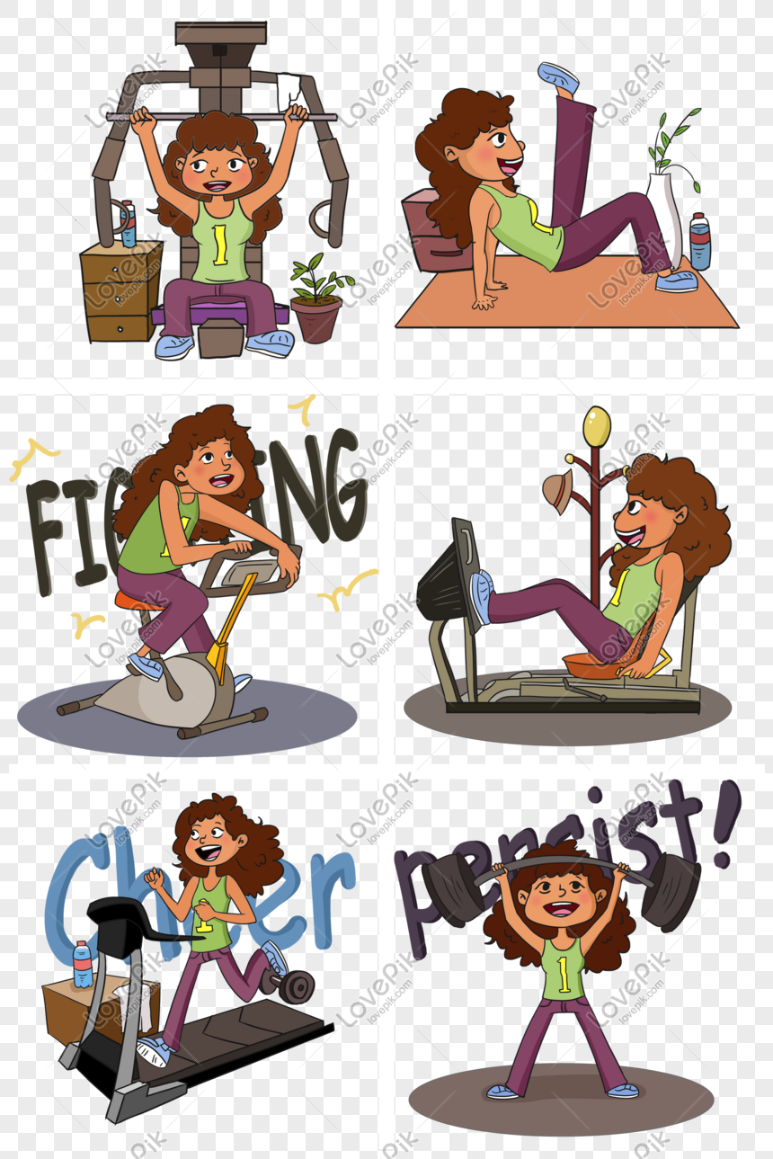 Fitness Woman Hand Drawn Cartoon Illustration PNG Transparent Image And  Clipart Image For Free Download - Lovepik | 611435757