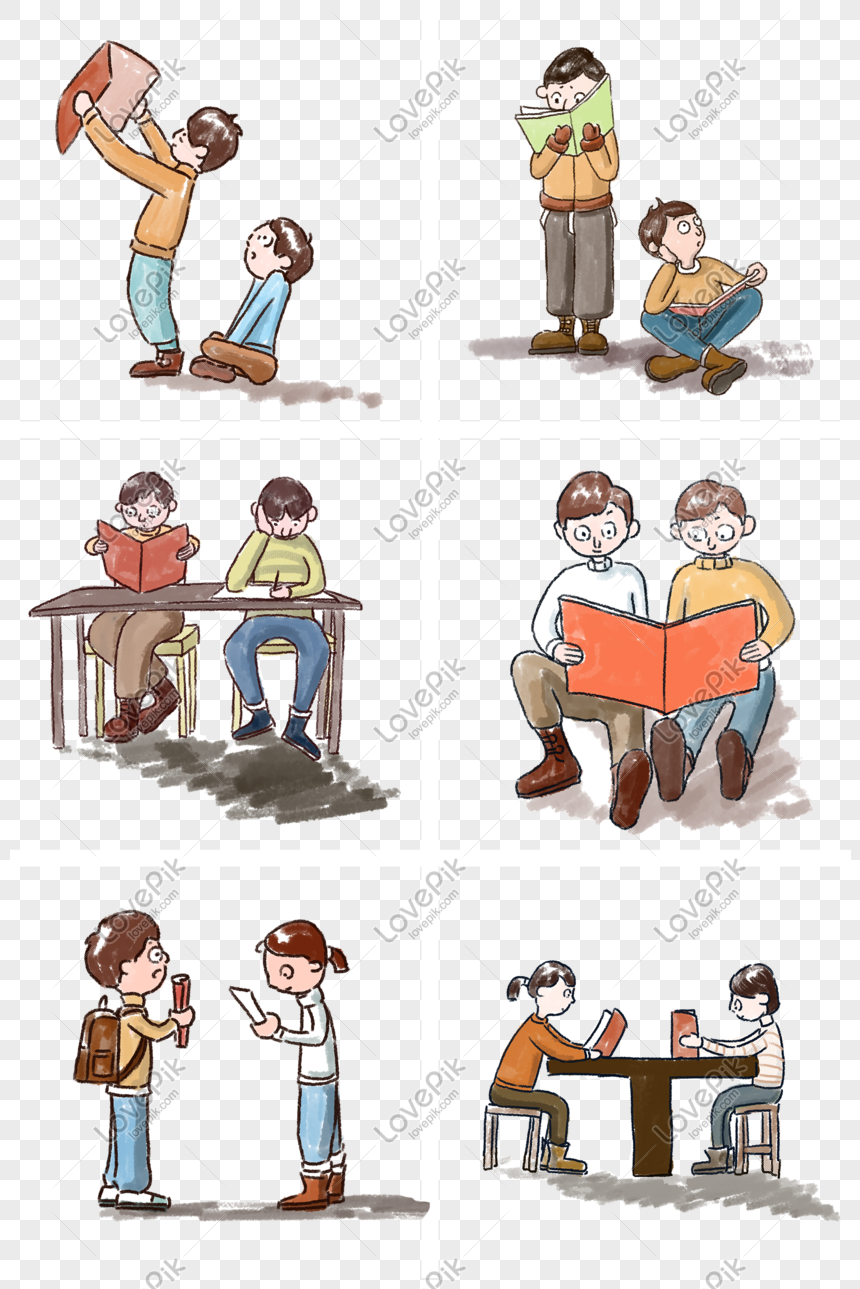 Student Class Learning Education Cartoon Illustration Collection PNG Image  Free Download And Clipart Image For Free Download - Lovepik | 611437361