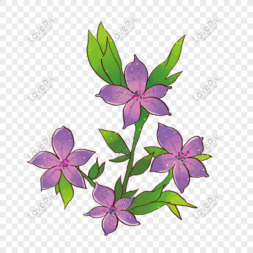 Ilustrasi Bunga Bunga Tangan Menggambar Gambar Unduh Gratis