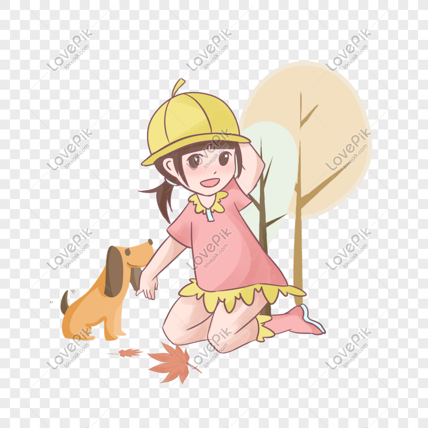 Fresh Summer Single Girl Travel Illustration PNG Free Download And ...