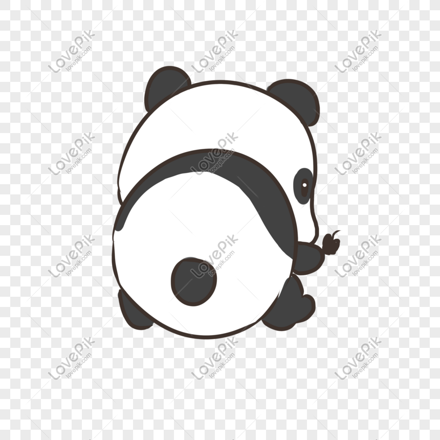 Hand Drawn Protected Animal Panda PNG Picture And Clipart Image For ...