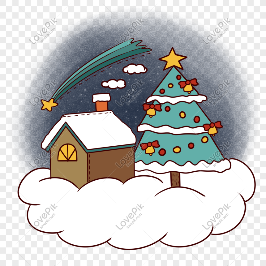 Nếu bạn là một tín đồ của những ngôi nhà dễ thương trong mùa đông, thì bạn sẽ phải thích thú khi xem bức tranh vẽ tay hoạt hình ngôi nhà giáng sinh đáng yêu này. Điểm nhấn của chiếc nhà là cây thông tuyết và đèn led lấp lánh.
