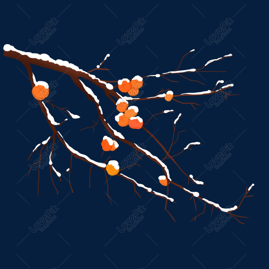Cartoon Hand Drawn Branches Covered With Snow Png Image Picture Free Download Lovepik Com