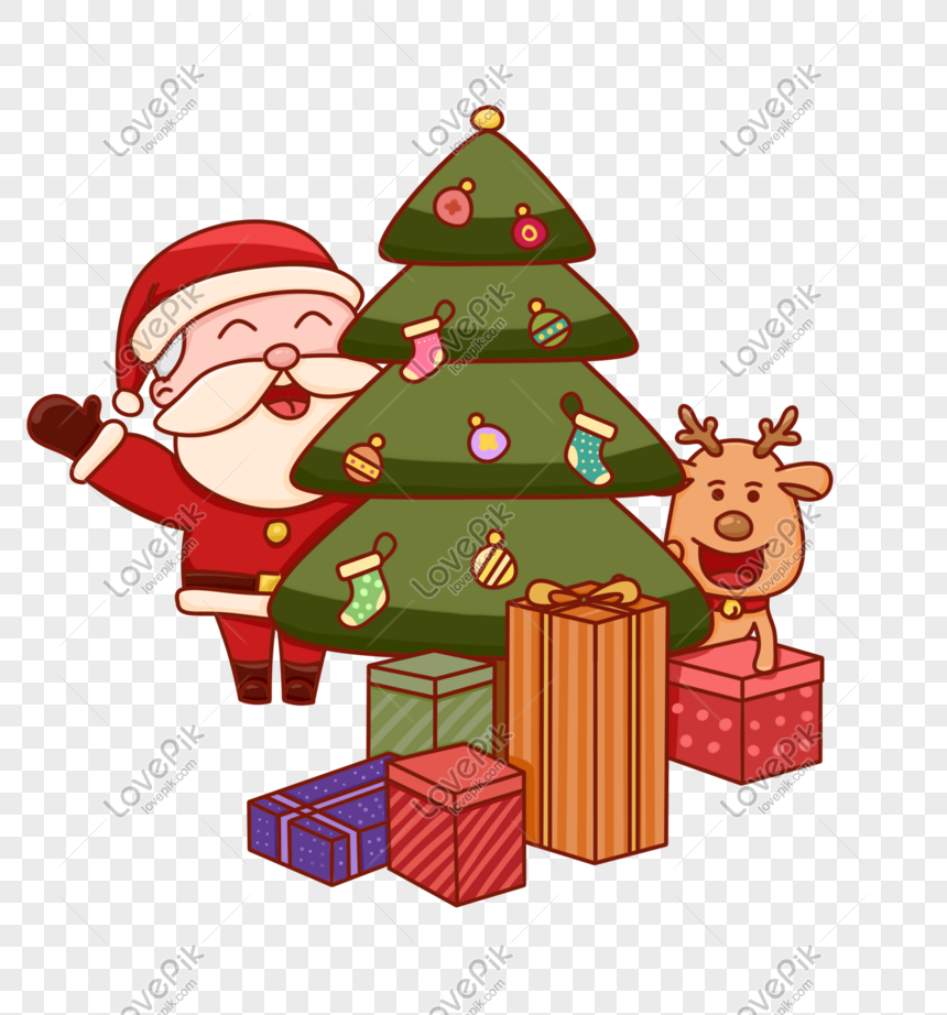 Christmas Christmas Xmas Christmas Tree Santa Claus Cartoon Cute PNG Image  And Clipart Image For Free Download - Lovepik | 611454768