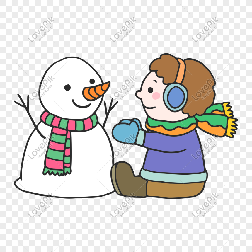 Dibujos Animados Navidad Invierno Muñeco De Nieve Haciendo Muñec PNG  Imágenes Gratis - Lovepik