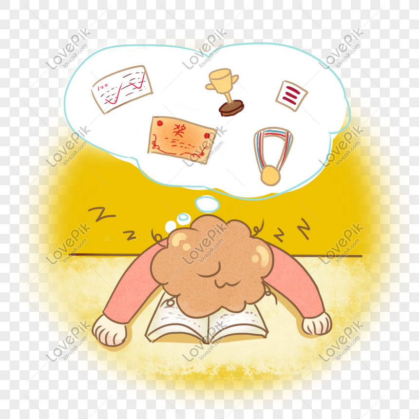 Boy Doing Homework And Sleeping Daydreaming PNG White Transparent And  Clipart Image For Free Download - Lovepik | 611452272
