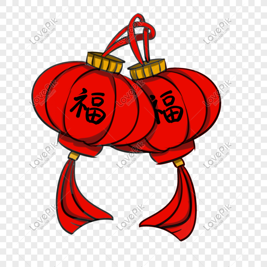 Cartoon Hand Drawn Chinese New Year Decoration Illustration PNG Transparent  And Clipart Image For Free Download - Lovepik | 611462426