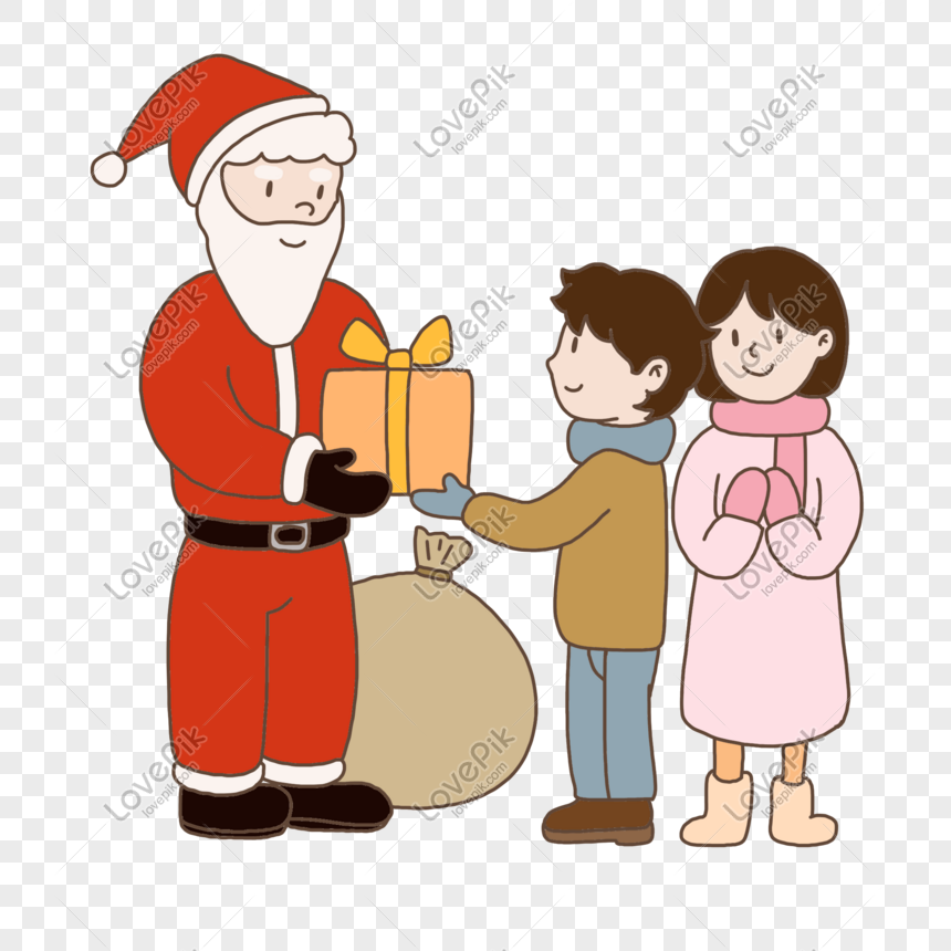 Image Details IST_12137_09006 - Santa Claus with Christmas gift box. Pop  art retro vector illustration kitsch vintage drawing. Santa Claus with  Christmas gift box