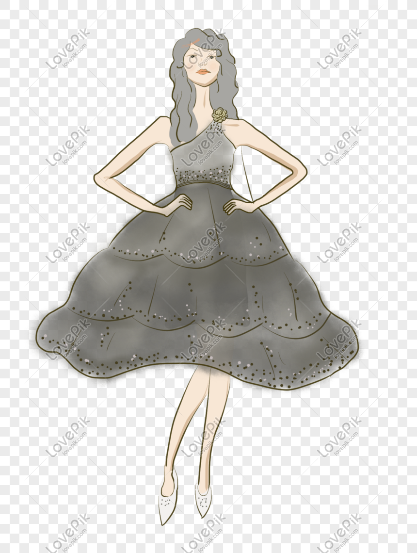 Dress Skirt, Hand-painted dresses, watercolor Painting, hand Drawn, cartoon  png