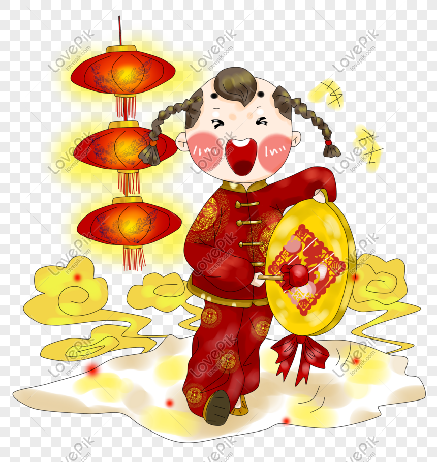 漫画の手描きオリジナル厚塗り元旦伝統的な中国の旧正月の息のイラストpngイメージ グラフィックス Id Prf画像フォーマットpsd Jp Lovepik Com