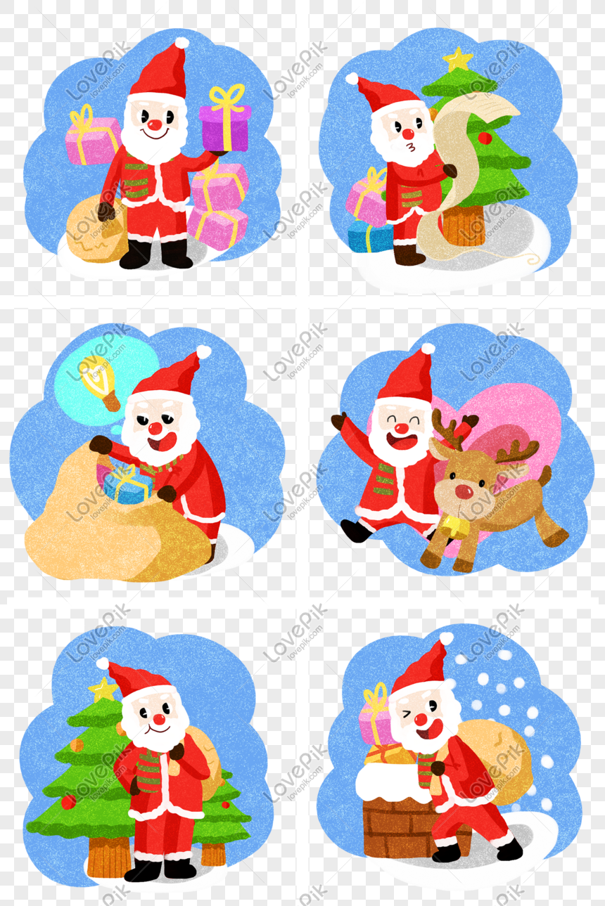クリスマスかわいいサンタクロース人格漫画イラスト集イメージ グラフィックス Id Prf画像フォーマットpsd Jp Lovepik Com