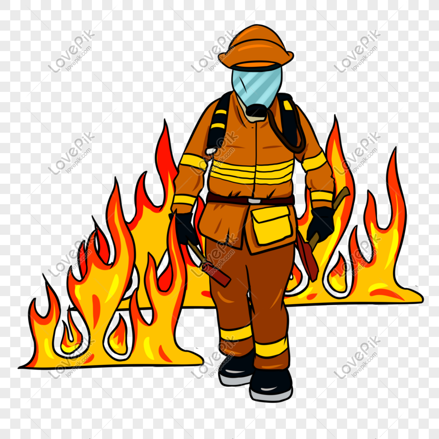 手描きの英雄的な消防士イラストイメージ グラフィックス Id Prf画像フォーマットpsd Jp Lovepik Com