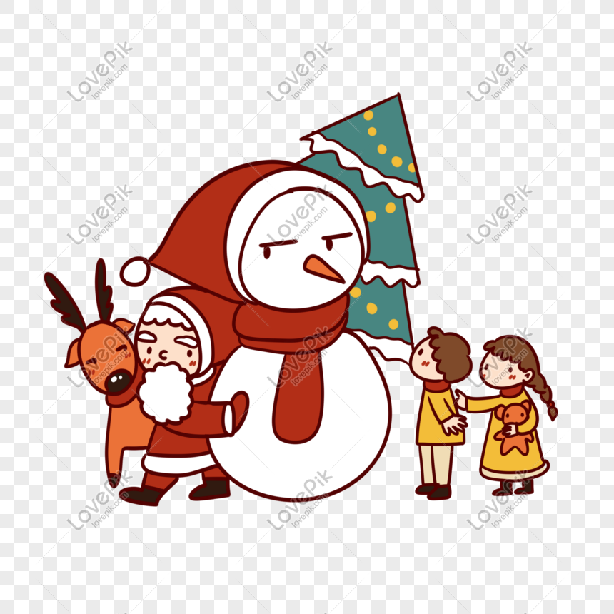 हाथ खींचा कार्टून प्यारा क्रिसमस सांता क्लॉस छोटे बच्चों के साथ चित्र  डाउनलोड_ग्राफिक्सPRFचित्र आईडी611481007_PSDचित्र  प्रारूपमुफ्त की ...