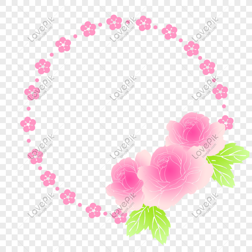 Rosa Flores Hermosas Frontera PNG Imágenes Gratis - Lovepik