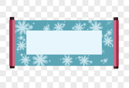 Blue snowflake reel illustration png