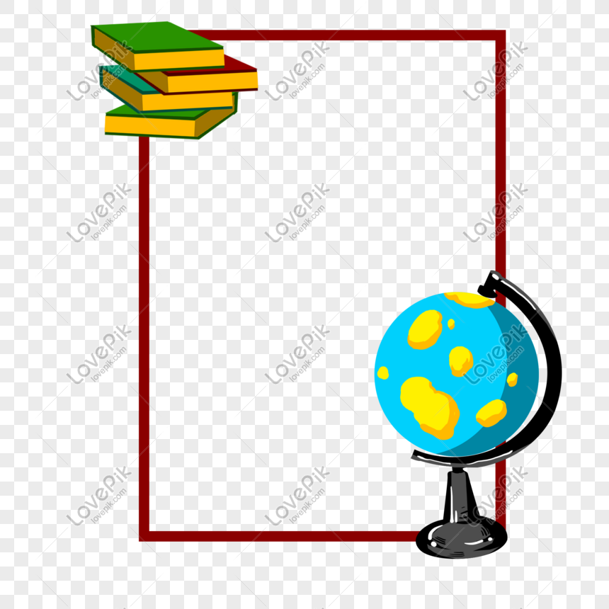 Hand Drawn Education Stationery Globe Border PNG Transparent Background And  Clipart Image For Free Download - Lovepik | 611493300