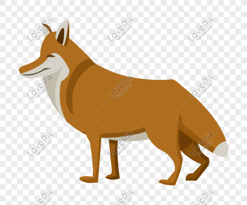 Hand Drawn Brown Wolf Illustration Png Image Picture Free Download Lovepik Com