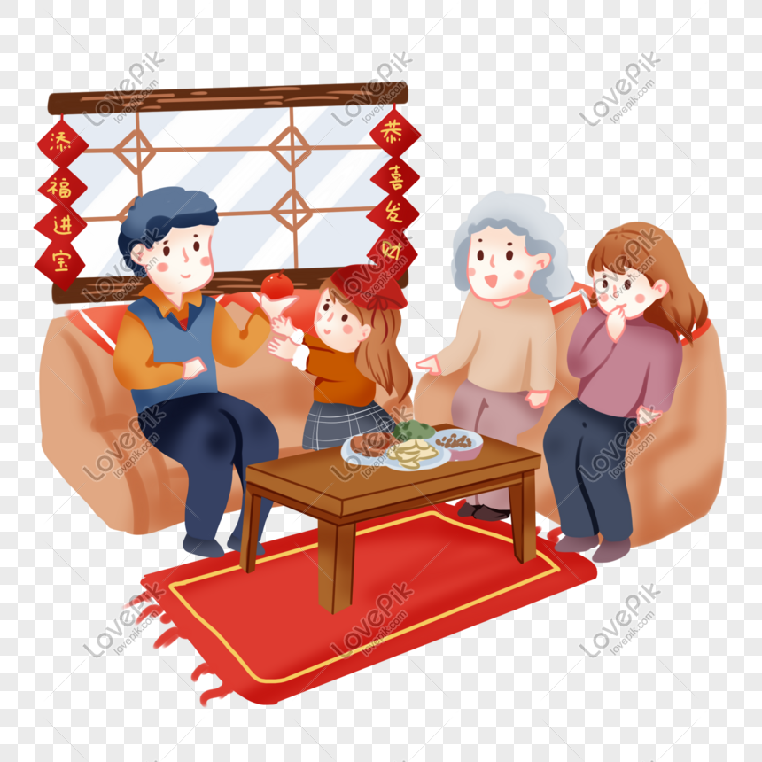 Hand Drawn Cartoon 2019 Family Reunion Png Image Picture Free Download 611493950 Lovepik Com
