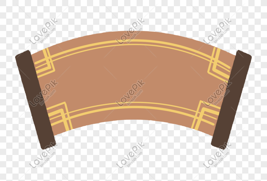 scroll banner template brown